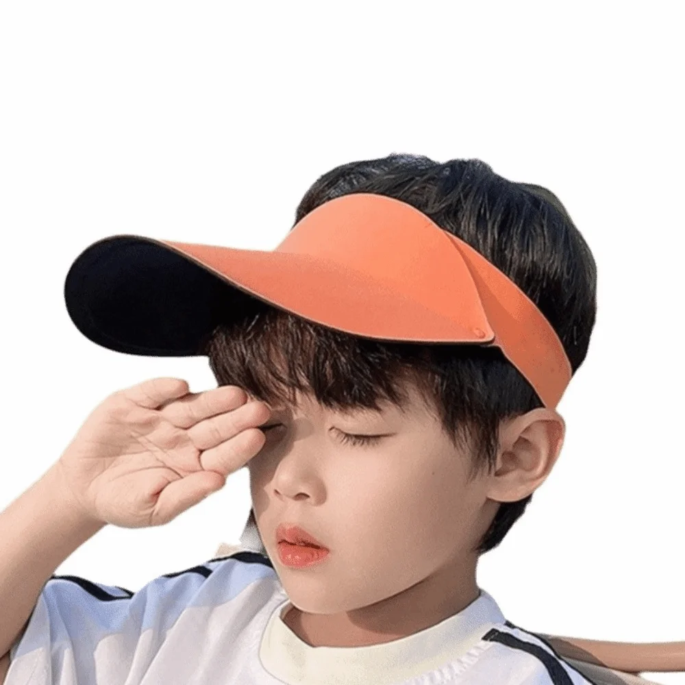 

Multicolor Quick-dry Kids Sunshade Hat Anti-UV Seamless Summer Kid Sunhat Lightweight Solid Color Children's Sunscreen Cap Girls