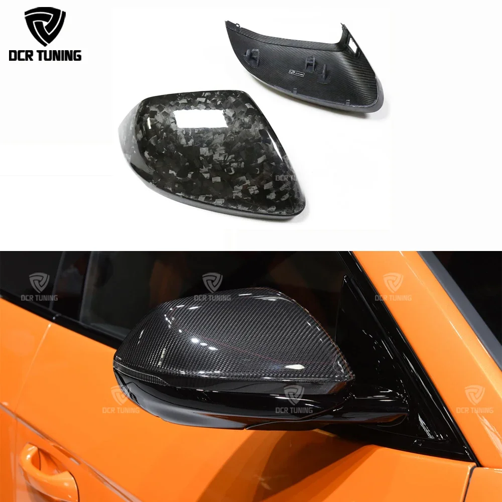 For Lamborghini Urus A-udi Q8 SQ8 RSQ8 Real Carbon Fiber RearView replace Mirror Caps With Lane Assit & W/O Lane assit