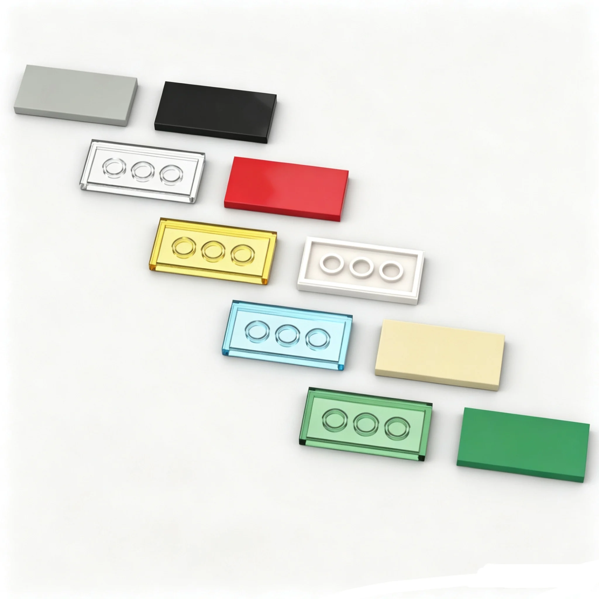 60pcs 87079 DIY Building Block Figure Bricks Ceramic Tile 2x4 Educational Creative MOC Bricks Smooth Flat Tiles Toy for Children
