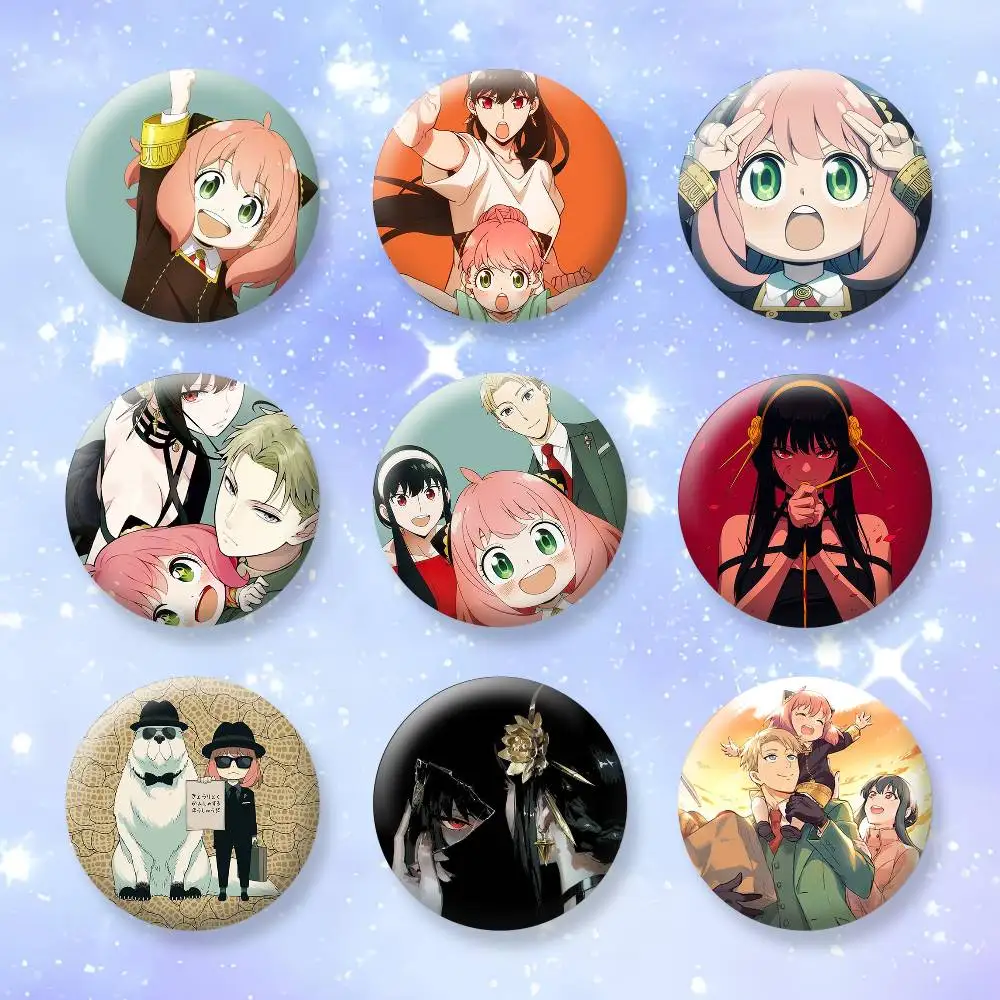 

Cute Anime SPY X FAMILY Badges Creative Tinplate Button PinsBrooch Badge Clothes Backpack