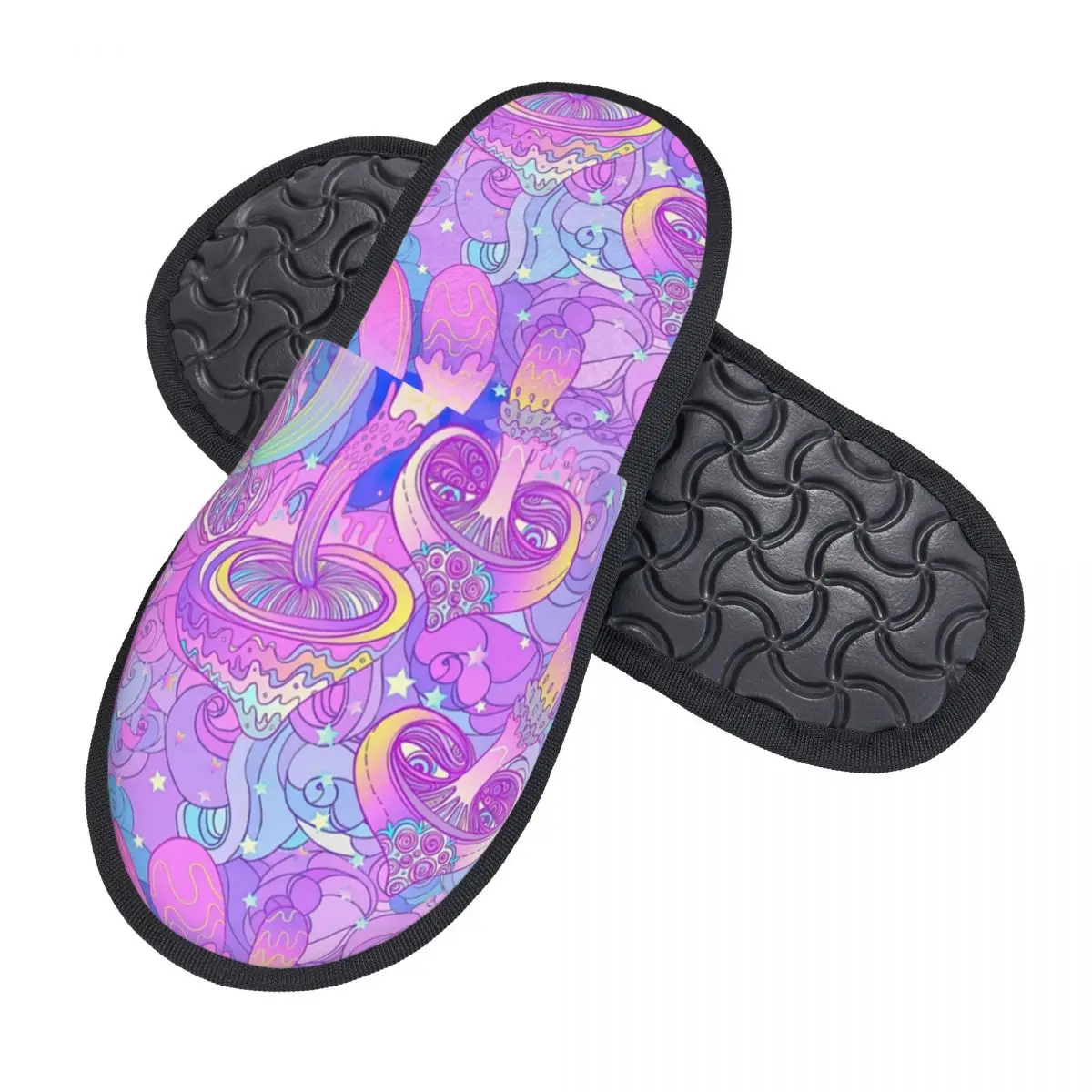 Sandal wanita Memory Foam lembut hangat, sandal rumah