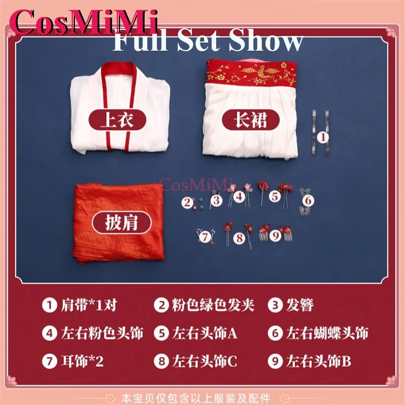 CosMiMi Anime The Apothecary Diaries Maomao Cosplay Kostüm Wunderschönes elegantes Tanzkleid Karneval Party Rollenspiel Kleidung Neu