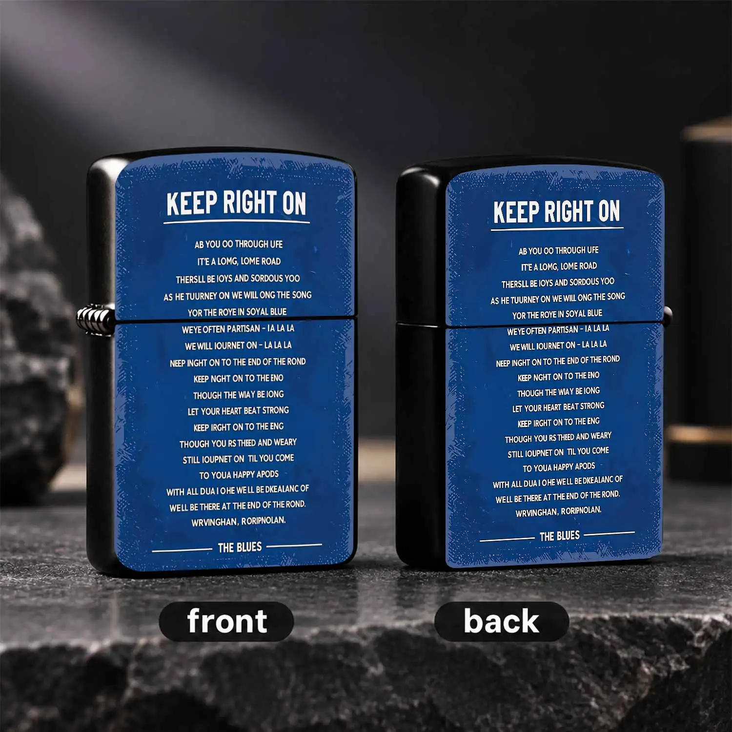 Vintage Keep Right On The Blues Themed Decorative Lighter, Stylish Artistic Ornament For Daily Use, Thoughtful Gift For Friends Family, Portable Practical Item Suitable For All Scenarios, Brings Nice Ritual Feeling For Y A Humorous And Inte