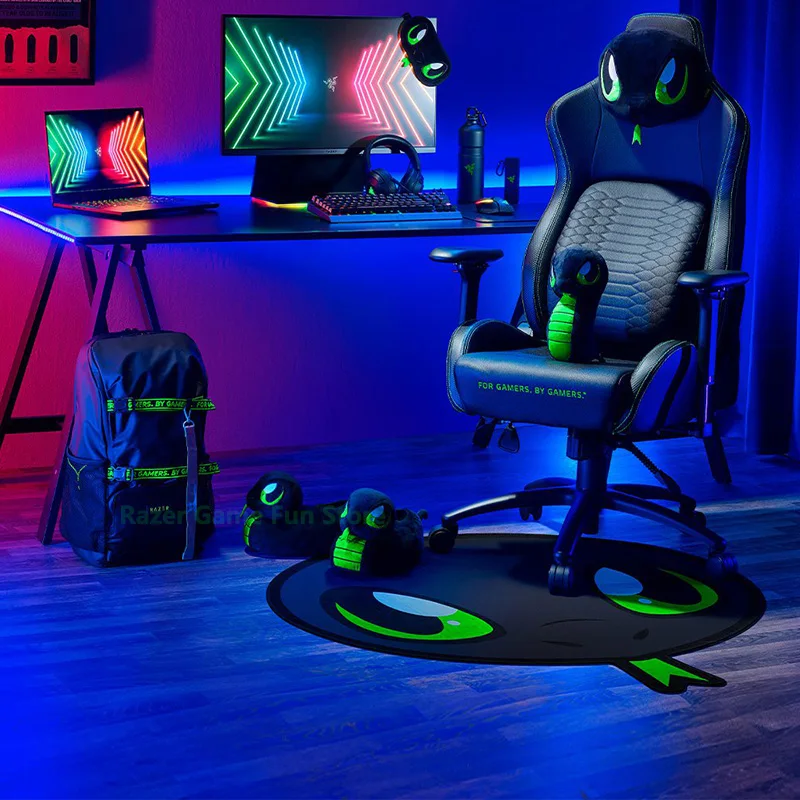 Imagem -02 - Tapete de Chão Razer Sneki Snek Cadeira para Quarto e Jogo Superfície Lisa Base Antiderrapante Fácil de Limpar