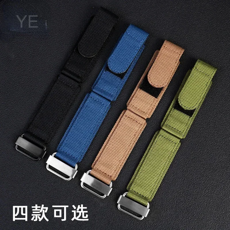 Watch Strap for Bell & Ross Thickened Soft Nylon Watchband BR Hook and Loop Fastener Woven Watch Accessories 22 24mm Men