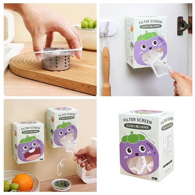 

Kitchen Sink Disposable Filter Screen Washing Vegetables Anti-blocking Sewer Pipe Leftovers Leak-proof Mesh Cover