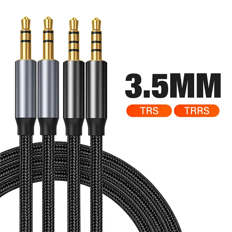 Jack 3.5 Audio Cable Male to Male 3.5mm Hifi Stereo Line Jack 3 5 for PC Xiaomi Oneplus Headphone Speaker MP3 Kabel Car Aux Cord