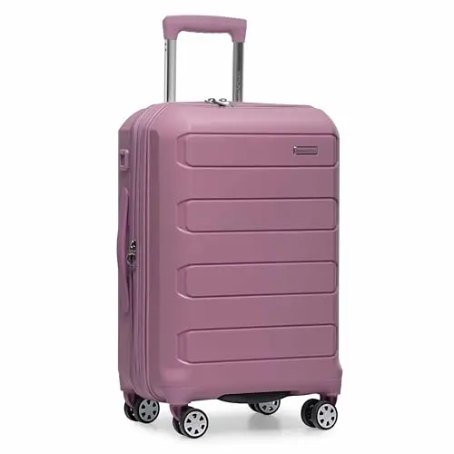 

Чемодан Traveler's Choice Pagosa Indestructible Hardshell Expandable Spinner, цвета мавли, 22-дюймовый, ручная кладь