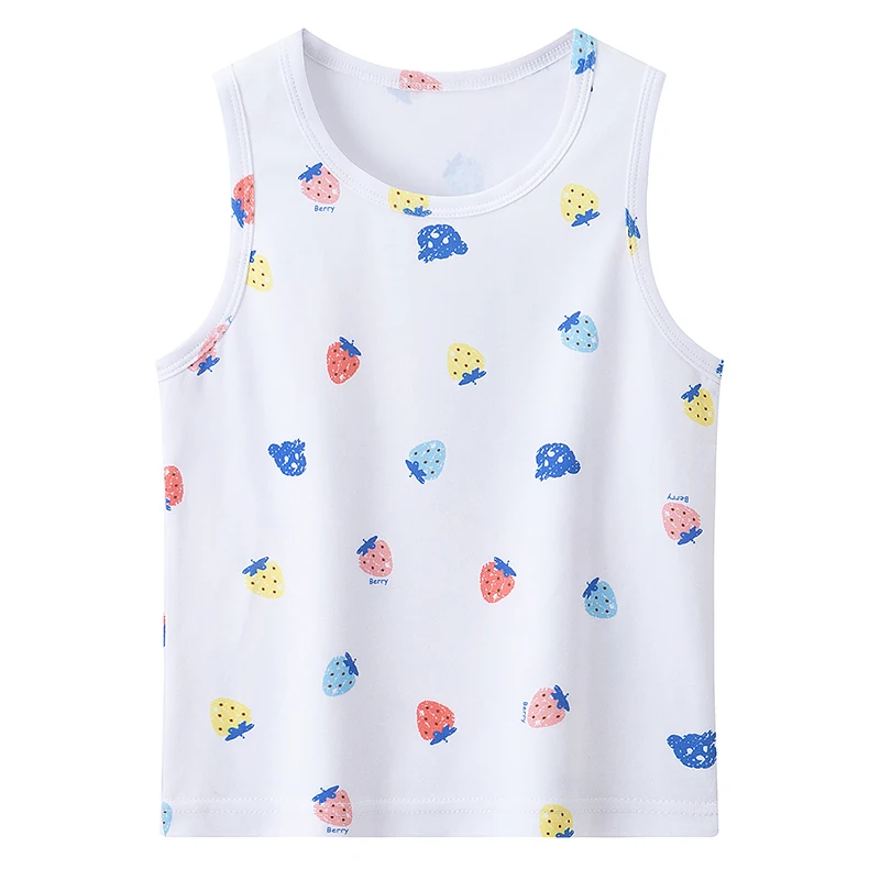 4-teiliges Set für Mädchen: Bequeme, vielseitige Weste für alle Jahreszeiten, süß bedrucktes Oberteil, lässiges ärmelloses T-Shirt für Kinder, Basic-Shirt – Detail 10