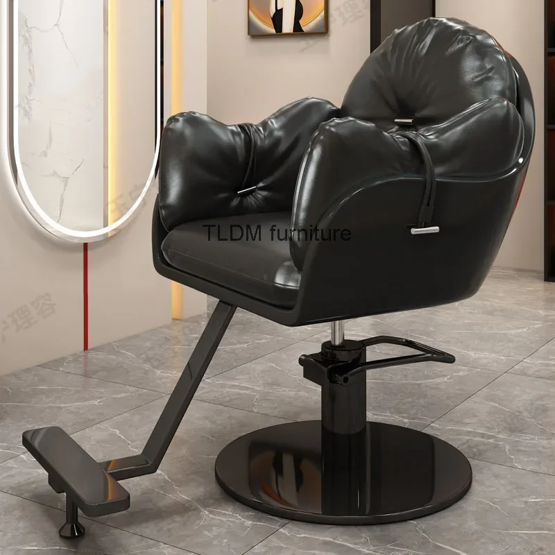 

Lifter Comfortable Barber Chair Adults Backrest Esthetician Luxury Barber Chair Swivel Adjustable Cadeira Salon Furniture