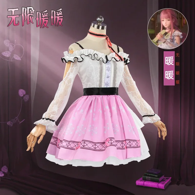 Nikki Cosplay Anime Infinity Nikki Sweet Pink Lolita Dress Uniform Wig Set Halloween Party Outfit for Women SKIRTS