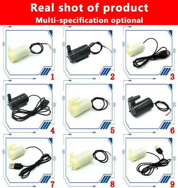 1PCS DC 3V 5V Micro Submersible Motor Pump Silent Portable Submersible Water Pump USB for Fish Tank Fountain Aquarium Garden