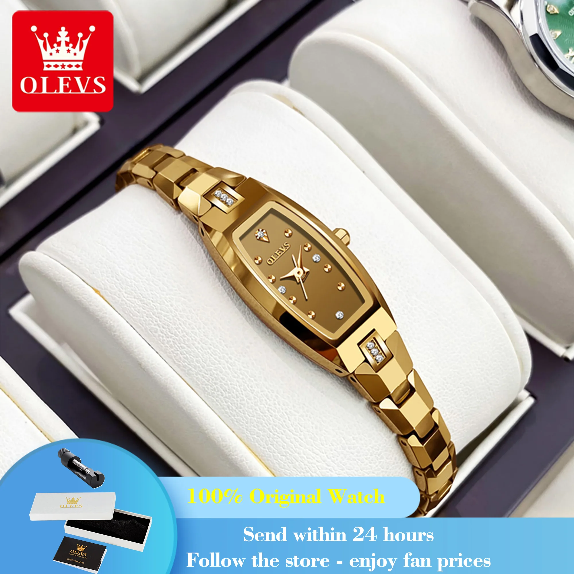 

OLEVS 5501 Woman Watch Japan Quartz Movement 30M Waterproof Watch For Women Tungsten Steel Strap Fashion Business Wristwatch