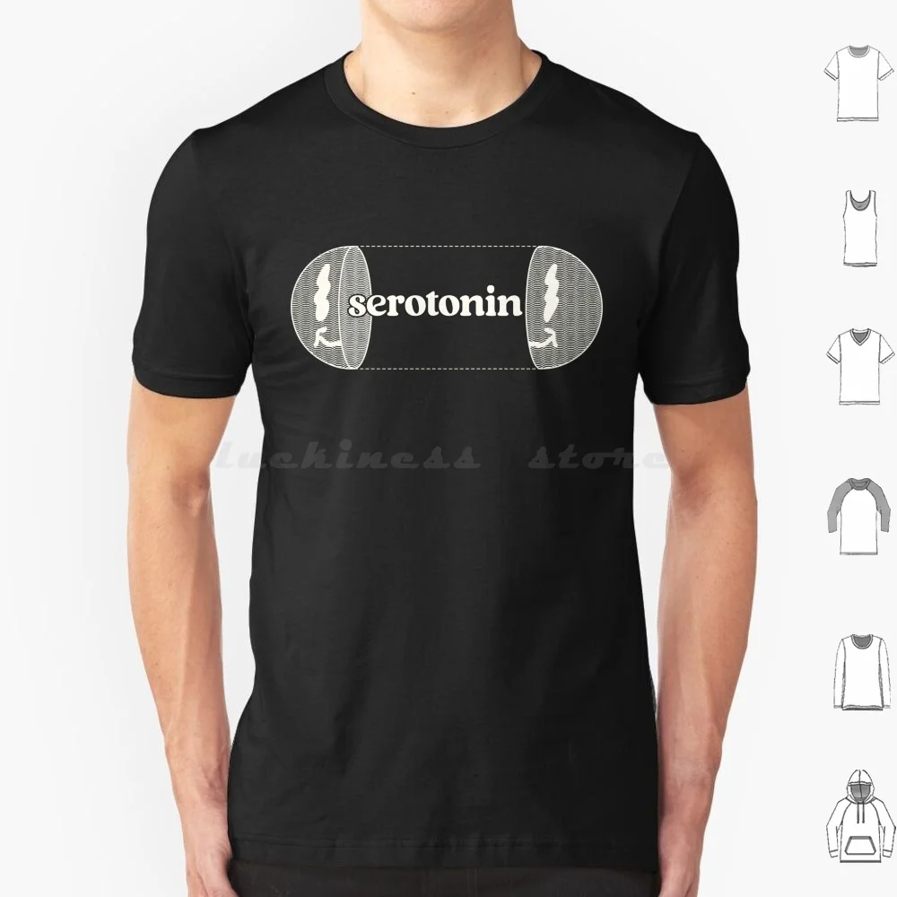 Serotonin Happy Face ( Print ) T Shirt Men Women Kids 6Xl Serotonin Pill Medicine Tablet Happy 5 Ht Receptor Ssri Behavior