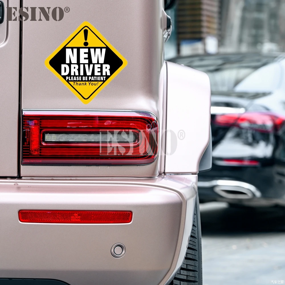 Car Styling Warning Please Be Patient New Driver Decorative Adhesive PVC Waterproof Sticker Whole Body Glass Vinyl Decal