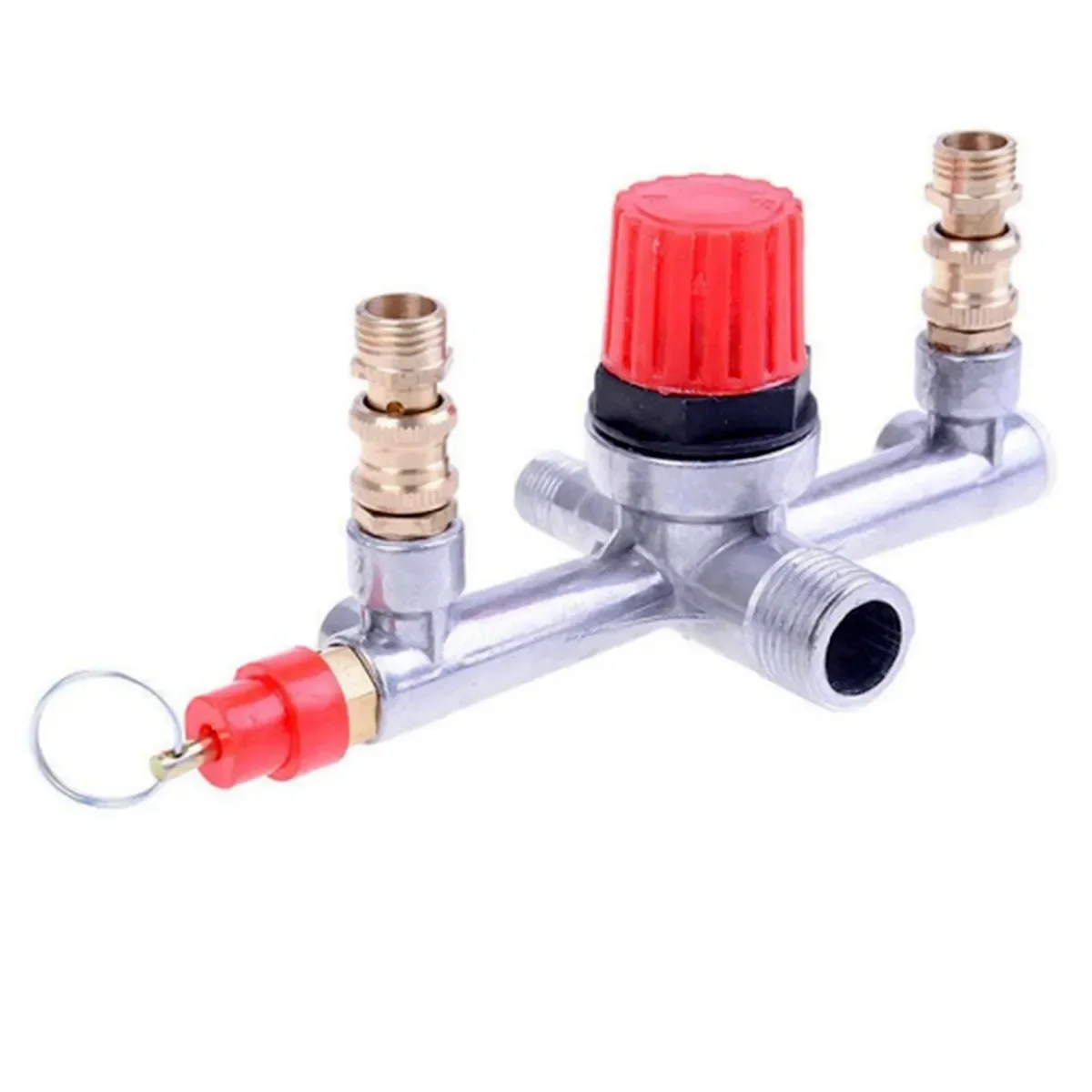 Air Compressor Pressure Valve Switch Control Manifold Regulator Gauges Tools 20mm External Thread