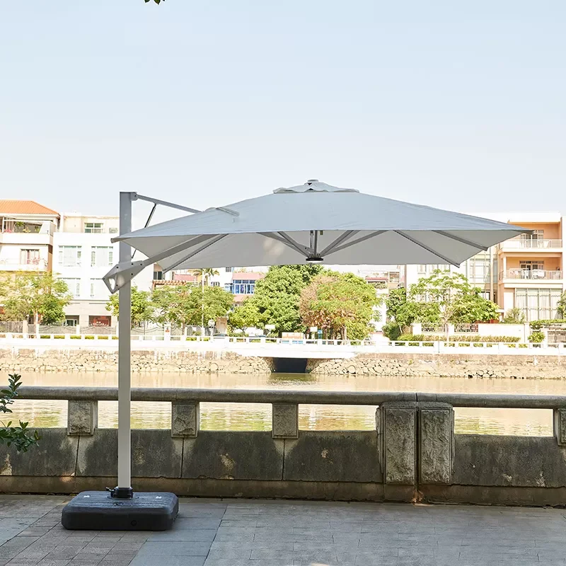 

Уличные садовые зонты-гидроприводы Roma с подсветкой, вращающиеся на 360°, высококачественная уличная мебель