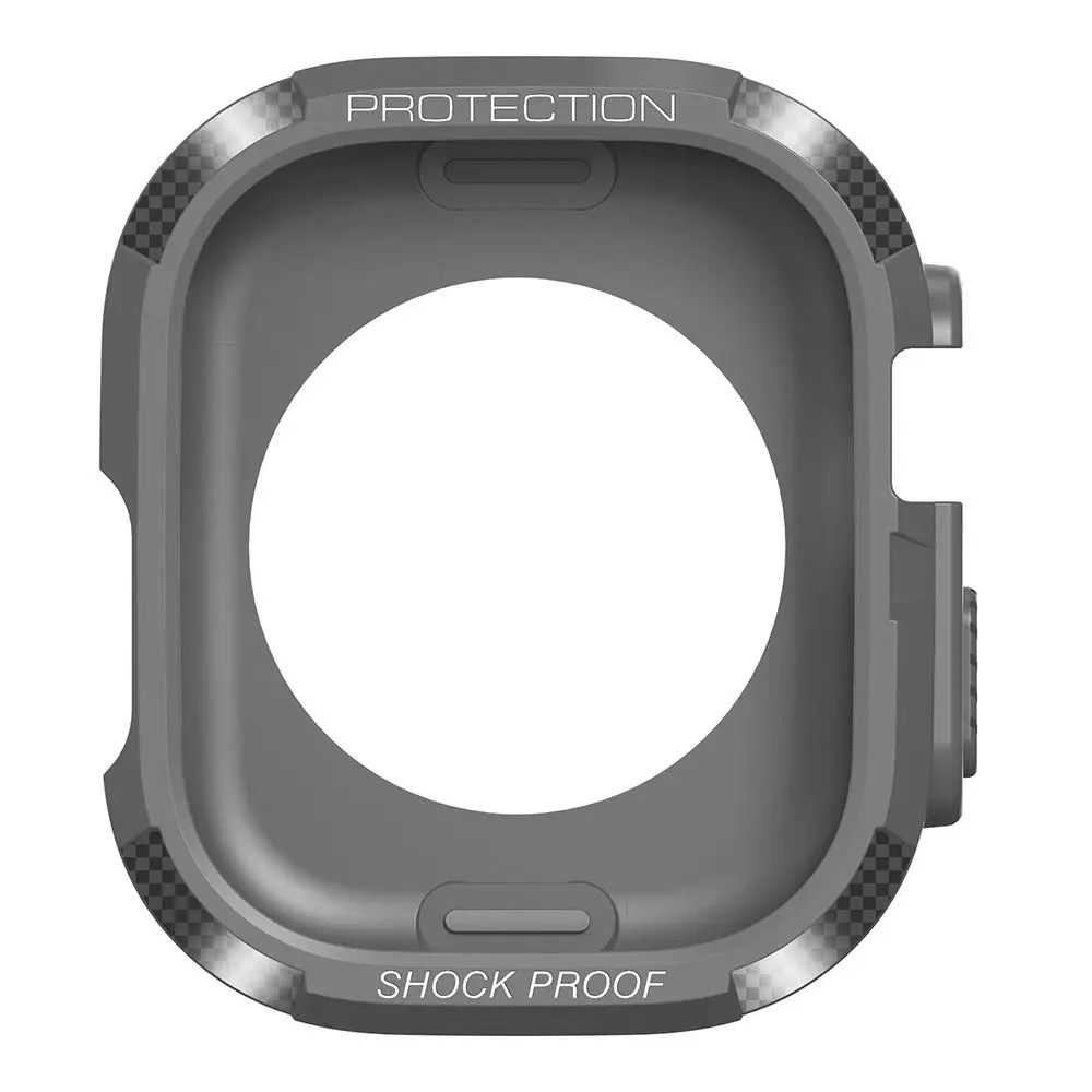 Hoes Siliconen Case Accessoires Shell Holle Beschermframe Anti-Kras Accessoires Screen Protector Voor Apple Watch