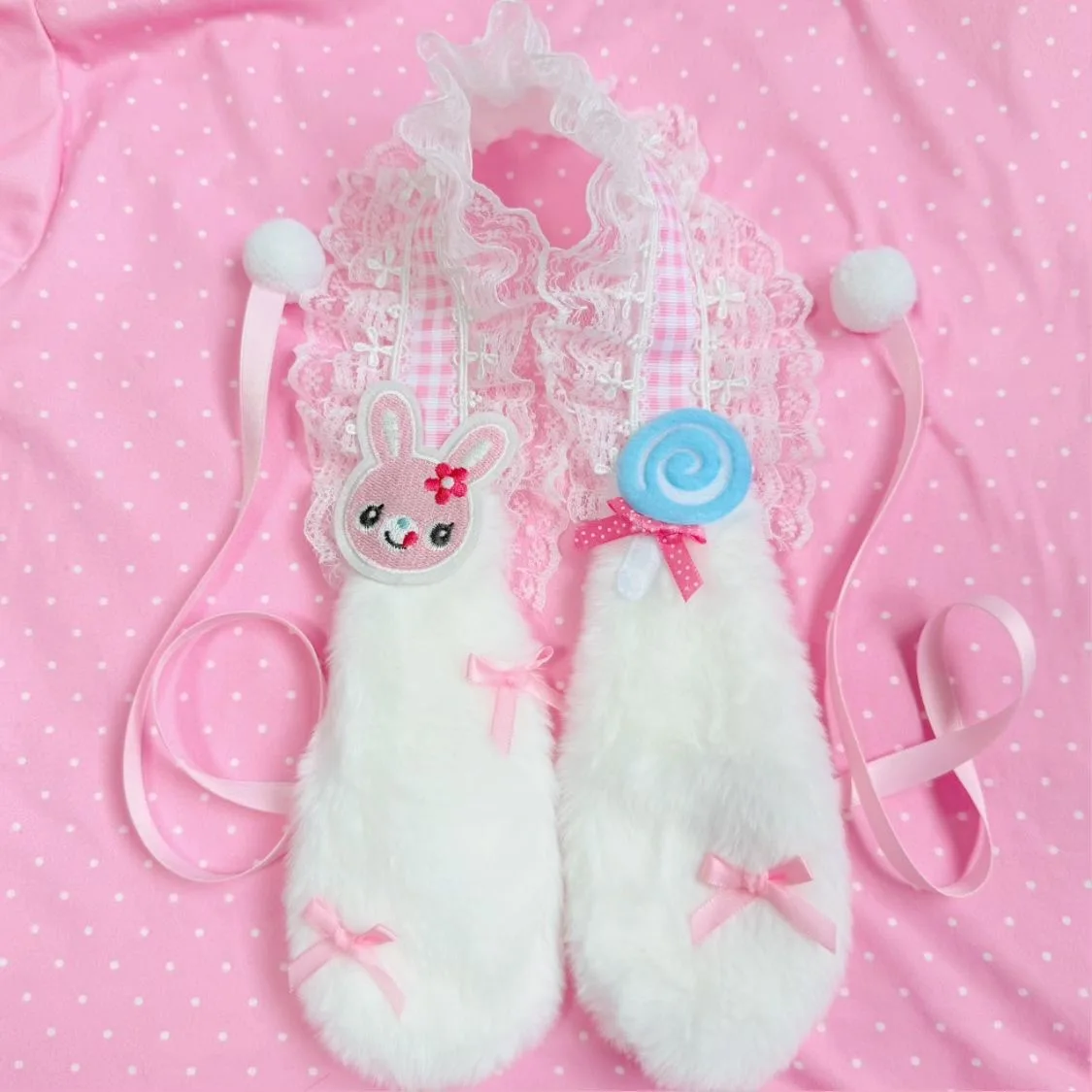 Vrouwen Konijnenoren Haarbanden Cosplay Bunny Oor Hoofdband Kawaii Harige Oren Maskerade Anime Party Hoofddeksels Lolita Haaraccessoires