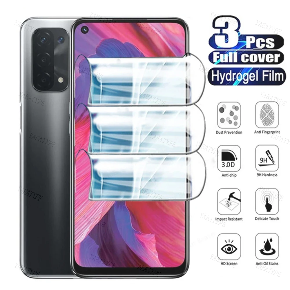 3Pcs Hydrogel Film For Oppo Reno 8 7 6 Lite 4Z 7Z 8Z 5G Film Screen Protector For Oppo Reno 9 8 7 6 5 4 Pro Plus film