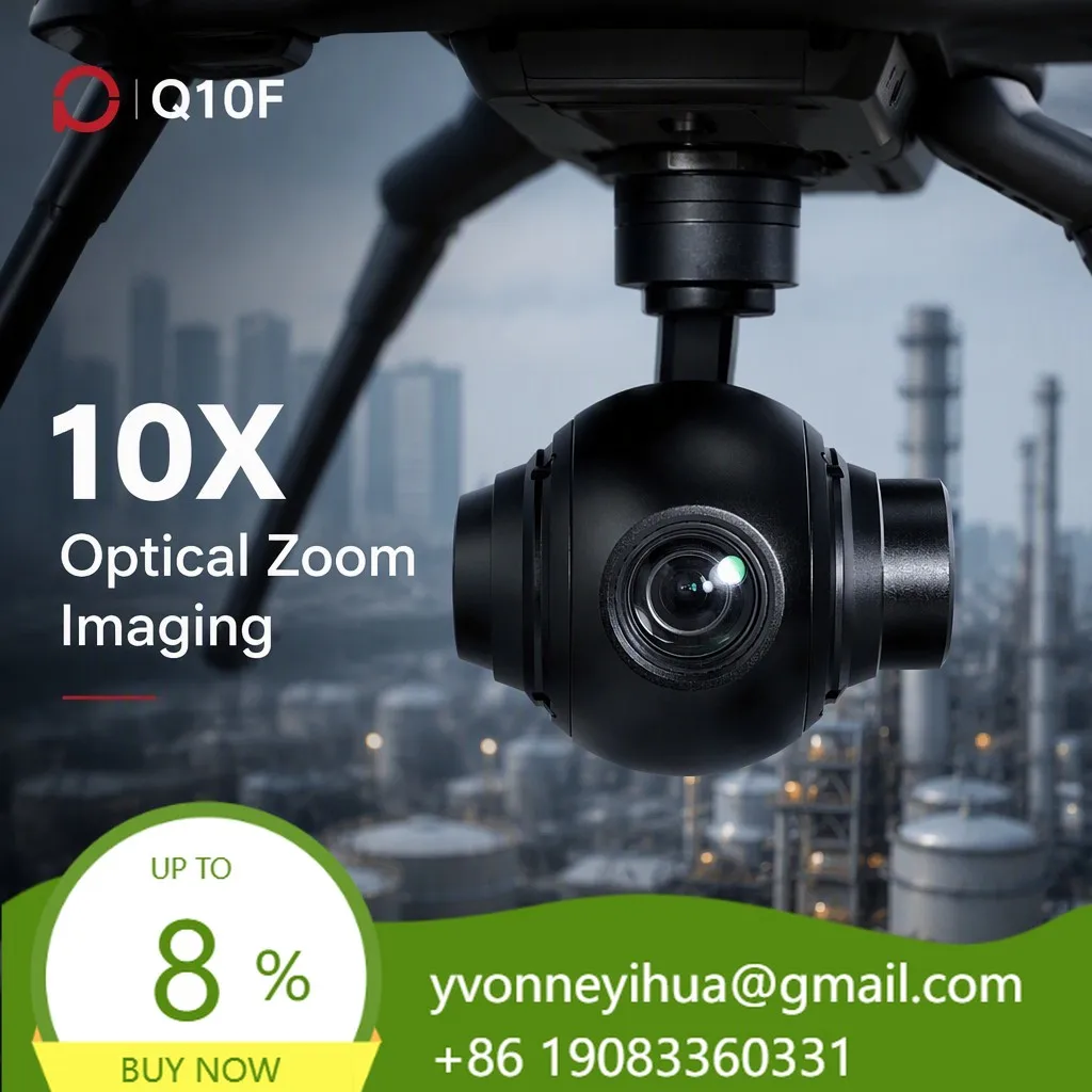 Q10F Spherical 3-Axis Gimbal Camera, 10X Optical Zoom 4MP 1080P Output Payload For Multirotor VTOL Industrial