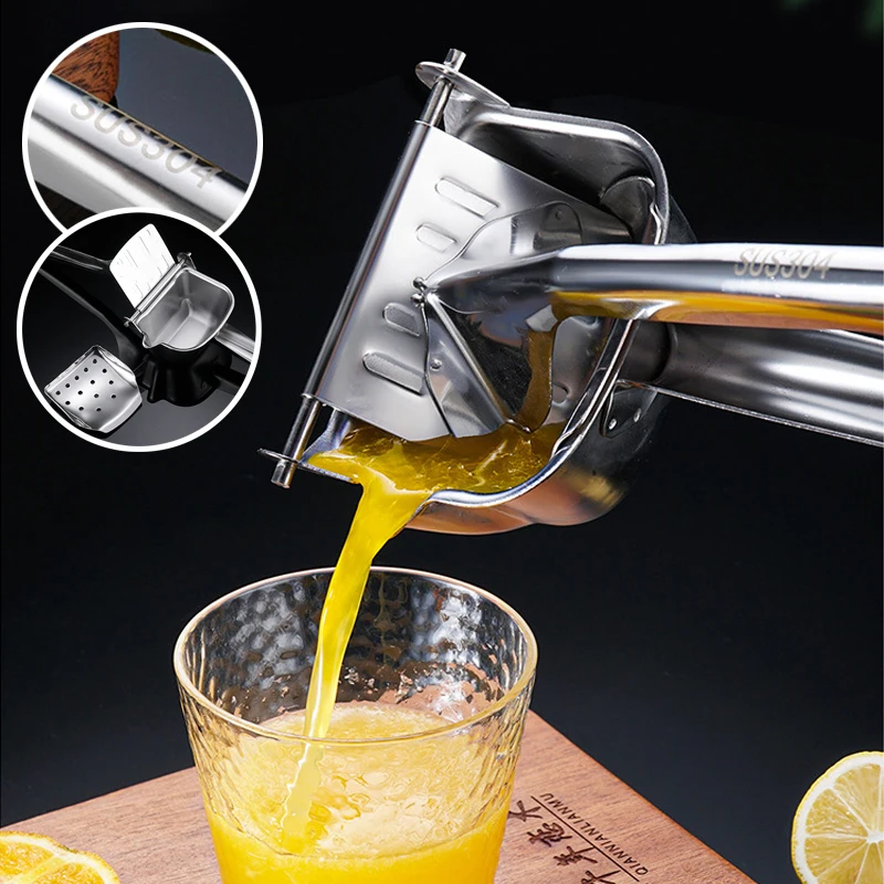 

Manual Juice Squeezer Stainless Steel Lemon Fruits Hand Pressure Orange Juicer Pomegranate Lemon Squeezer Kitchen Accessories