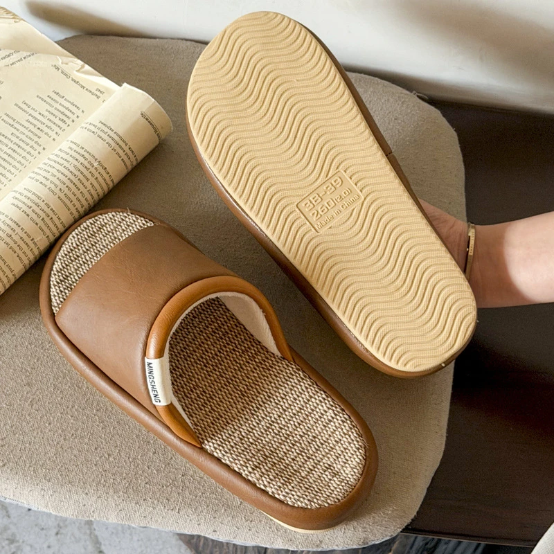 Sewing House - Sandal Rumah Linen Bernapas Baru untuk