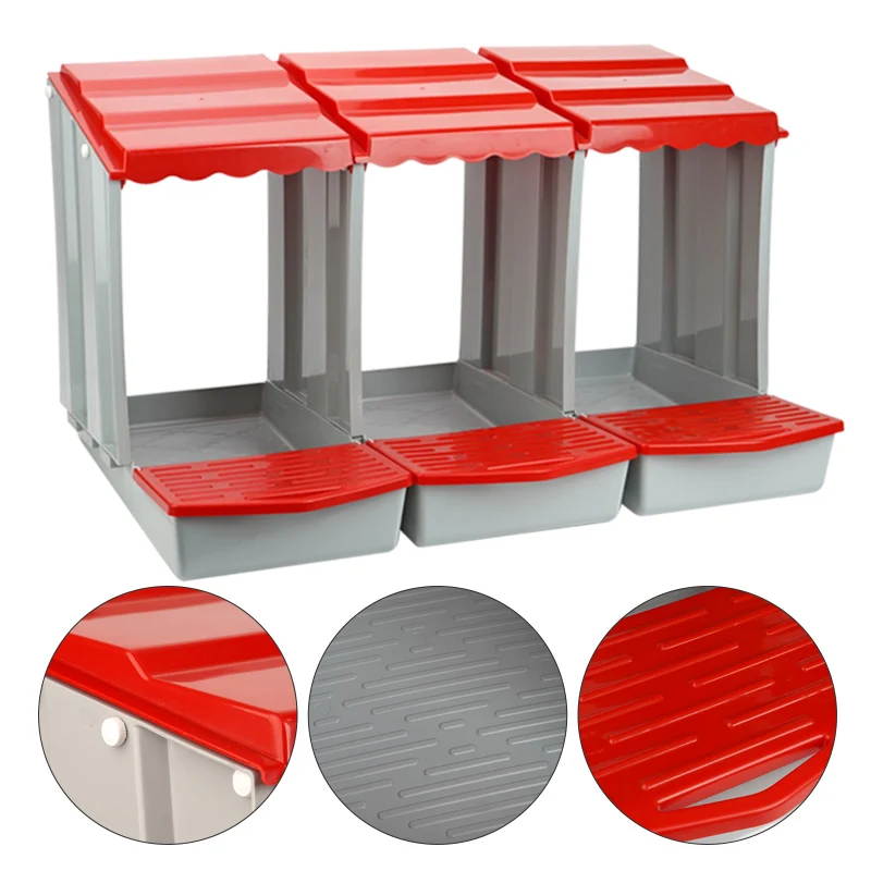 New Compartment Roll Out Nesting Box for Chickens Heavy Duty Chicken Coop Nesting Box with Lid Cover to Protect Eggs