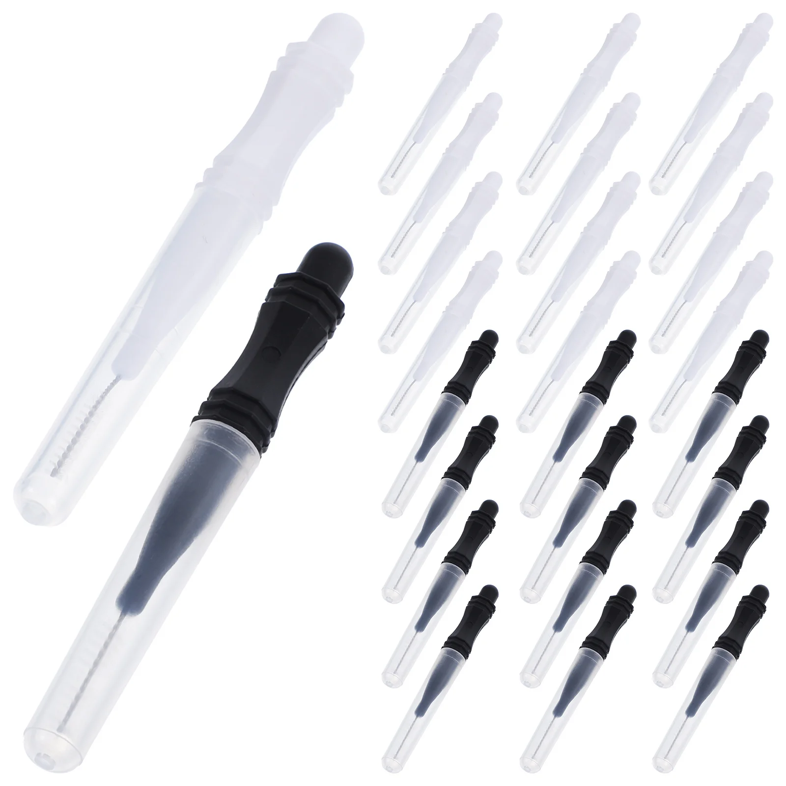 60 pcs Eyebrow With Caps Lamination Portable Eyebrow For Makeup Styling Brow Brush Brow Brush Tool With Caps Tool