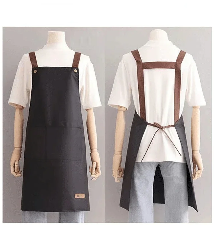 Kitchen Household waterproof and antifouling large pocket hotel restaurant coffee shop food Western pastry work clothes apron