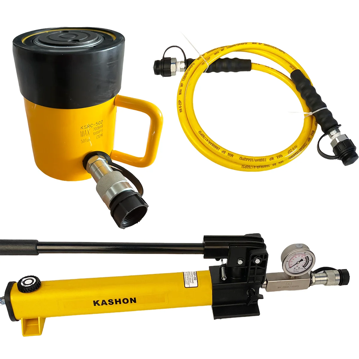 Complete Set Sale, 50 Ton Hydraulic Cylinder Jack and Hand Pump Set, With CE Certification, Enerpac Same Design