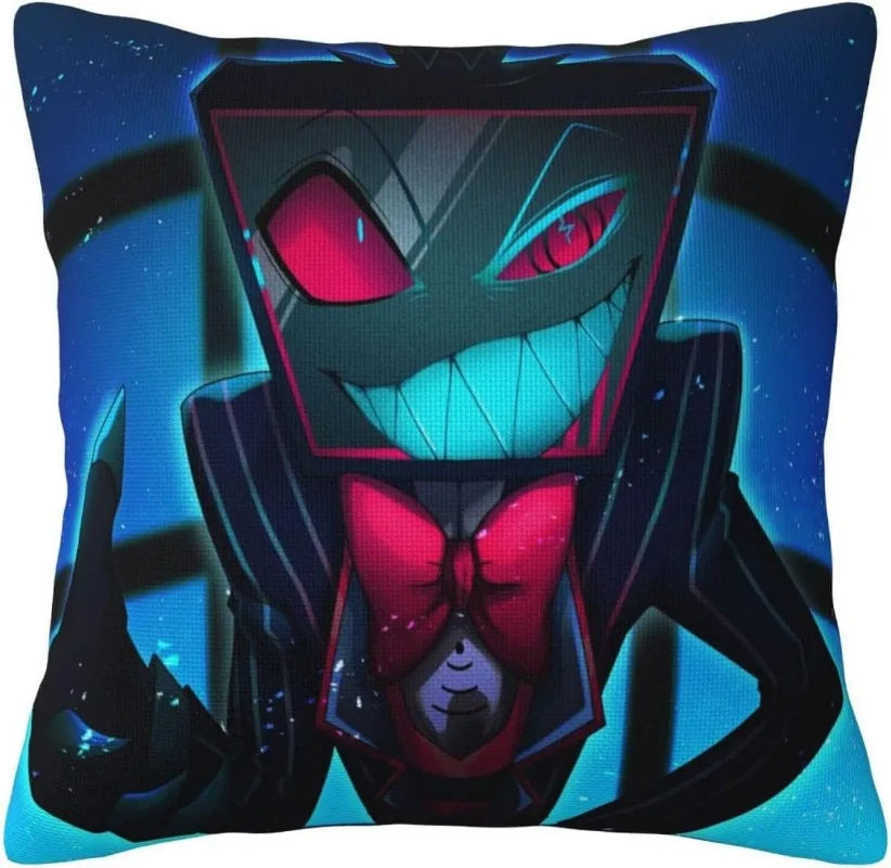 GOBIWM Anime Pillowcase Hazbin Hotel Figure Print Pillowcase Hazbin Hotel Alastor Pillow Cover 45 * 45cm (Type , 45 x 45 cm)