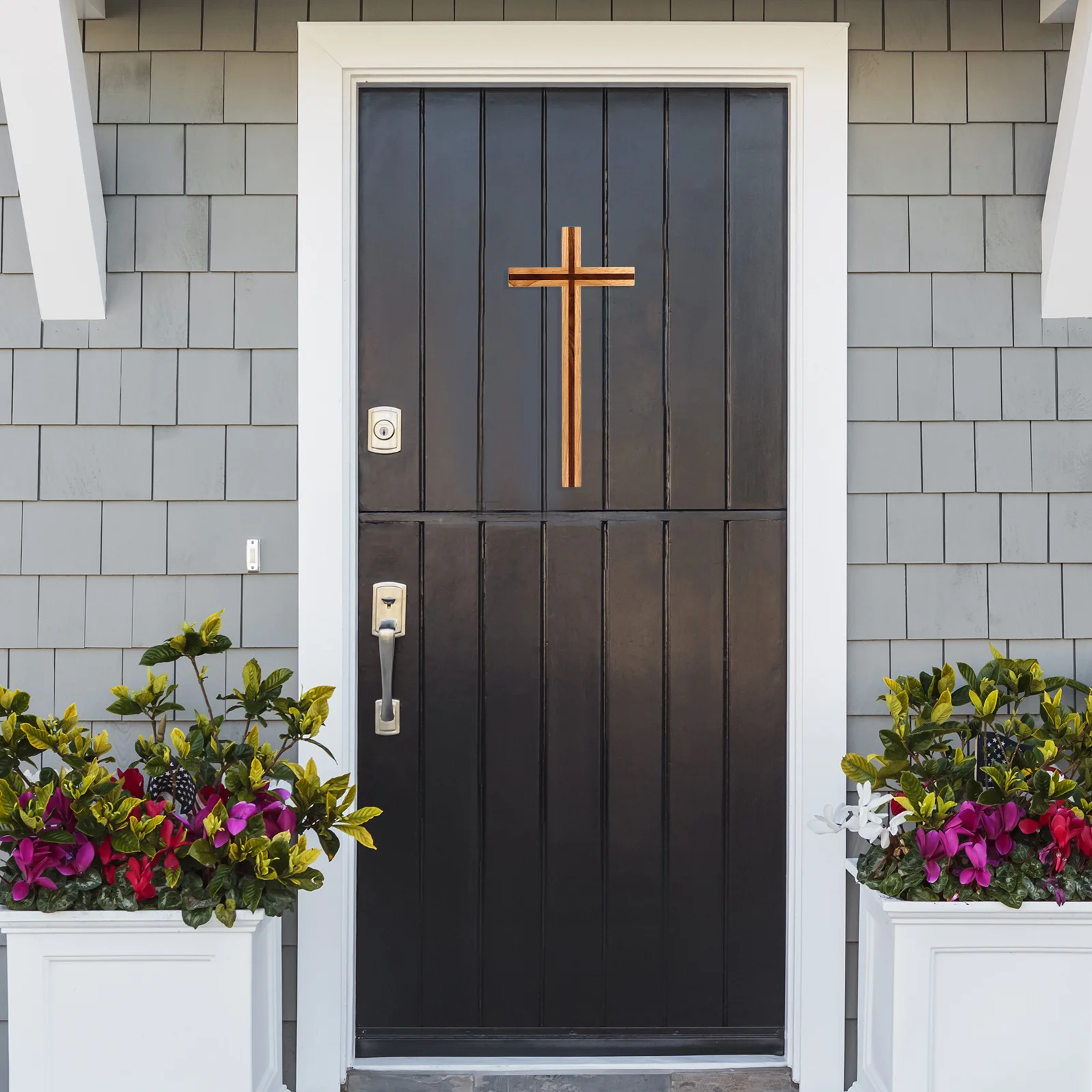 

1Pcs Wooden Cross Premium Handcrafted Solid Wood Hanging Ornament Decorative Christian Cross Pendant for Home Office Religious