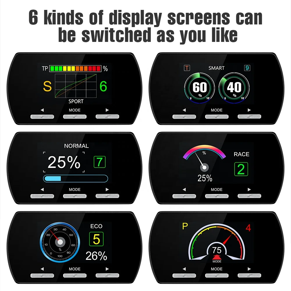

Newest F2 Car Auto Electronic Throttle Controller with LCD Screen 14 Drive Modes Racing Chip Enhanced Speed Accelerator Response
