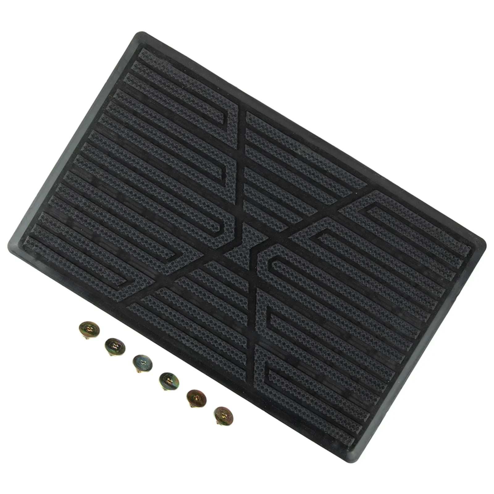 Car Floor Black Carpet Pad Heel Foot Mat  Universal PVC Car Foot Carpet Pad Heel Mat Pedal Patch Cover Mat Anti Skid Pedal Screw