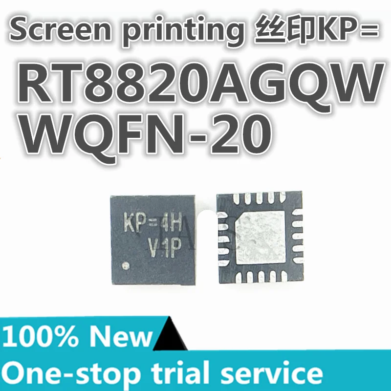 

2-50pcs %New RT8820AGQW RT8820A Silkscreen KP= KP= KP=4H QFN-20 Original chip