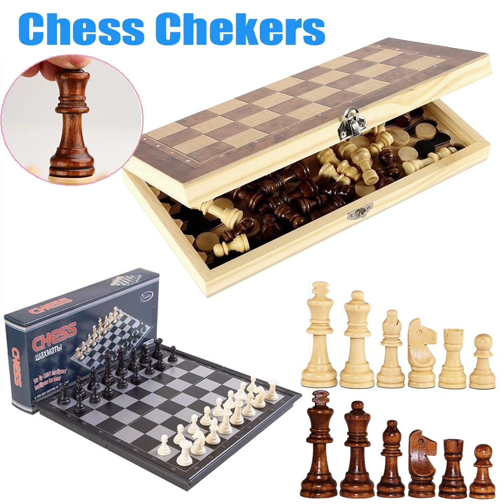 

Складная магнитная шахматная доска 3 в 1 для всей семьи, 10 дюймов