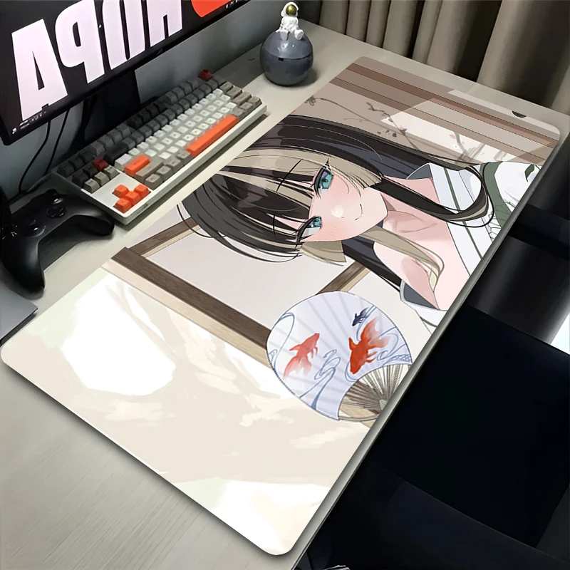 Virutal Idol Mouse Pad Laptop Kawaii Hololive Juufuutei Raden Keyboard Pad PC Gaming Accessories Desktop Mat Anime Girl Mousepad