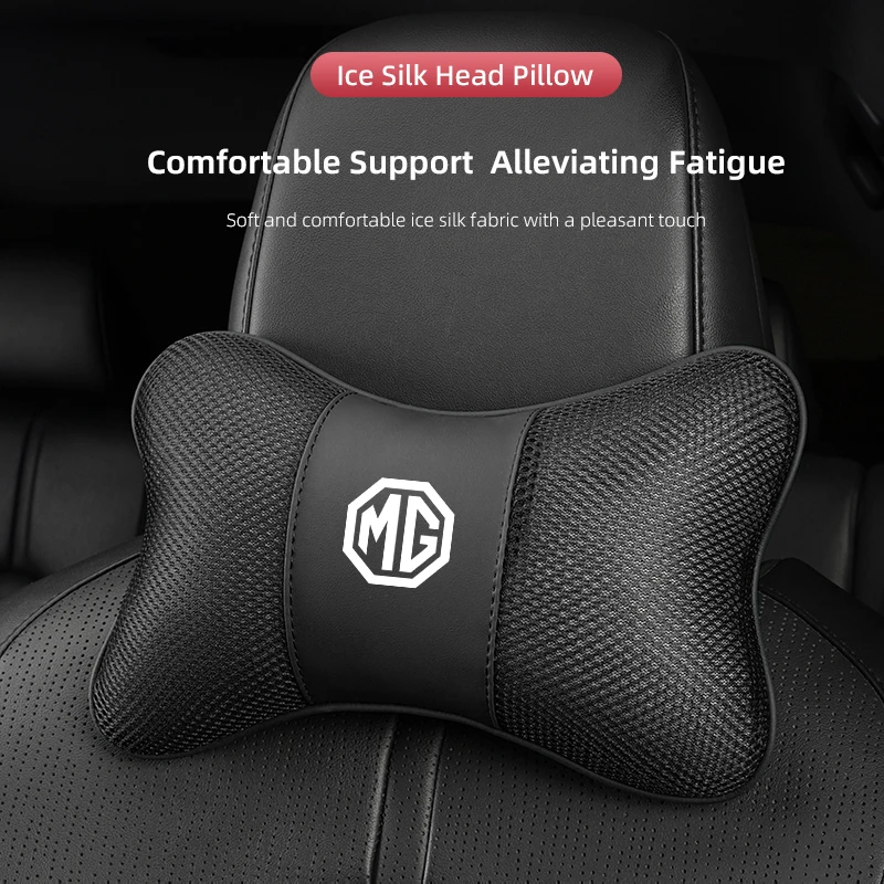 

1 шт. кожаный подголовник из ледяного шелка для защиты шеи в автомобиле Morris Garages MG MG3 MG5 MG6 MG7 GT GS Hector HS ZS ZX EZS EHS 2017