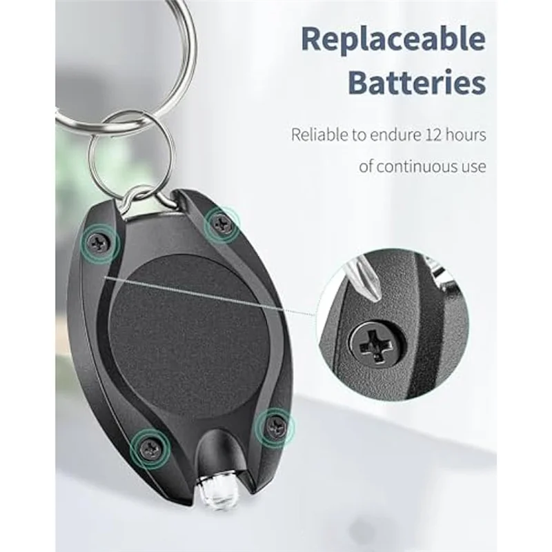 A07F-5Pack LED Keychain Flashlight Mini LED Keychain Light Portable Battery Powered Key Ring Torch For Outdoor Camping Party