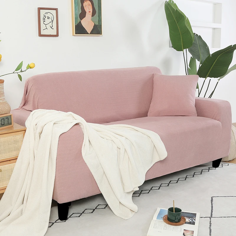Neue Sofabezug aus Jacquard-Stoff, einfarbig, Couchbezüge, elastisch, waschbar, für L-förmiges Sofa, Wohnzimmer, 1/2/3/4/5 Sitz – Detail 18