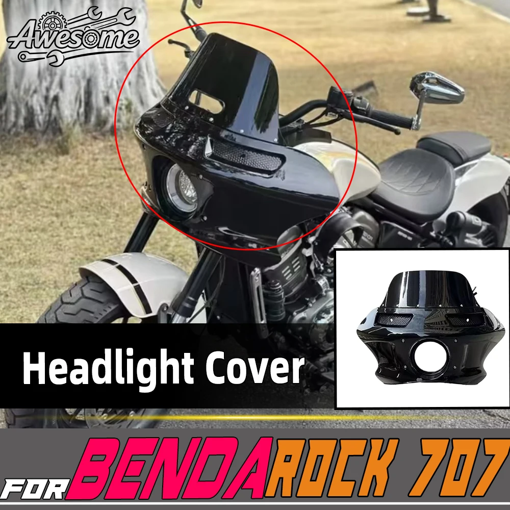 Extended Windshield Headlight Fairing Cover For Fit BENDA ROCK 707 Ultra 707 Pro 707 DARK FLAG 950