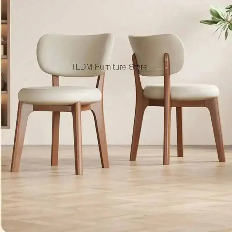 Accent Mid-Century Chair Modern Retro Floral for Print Chair, Dining Ergonomic Chair, Wood Kitchen Frame Living Room Furniture
