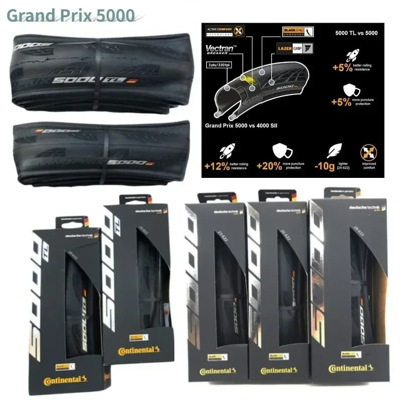 Grand Prix Gp 5000 GP5000 AS TR/Normal/STR 700x25c Black/Yellow/Brown Color Vacuum tire Bicycling Road Folding