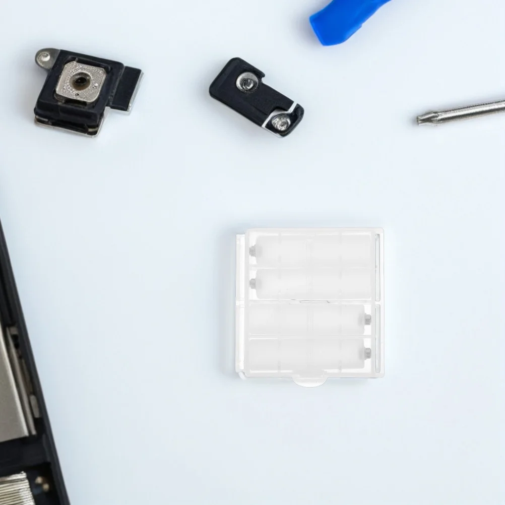 

10Sets Converter Aaa to Aa Adapter Transparent Plastic Storage Case Holder Organizer Compact Durable Conversion