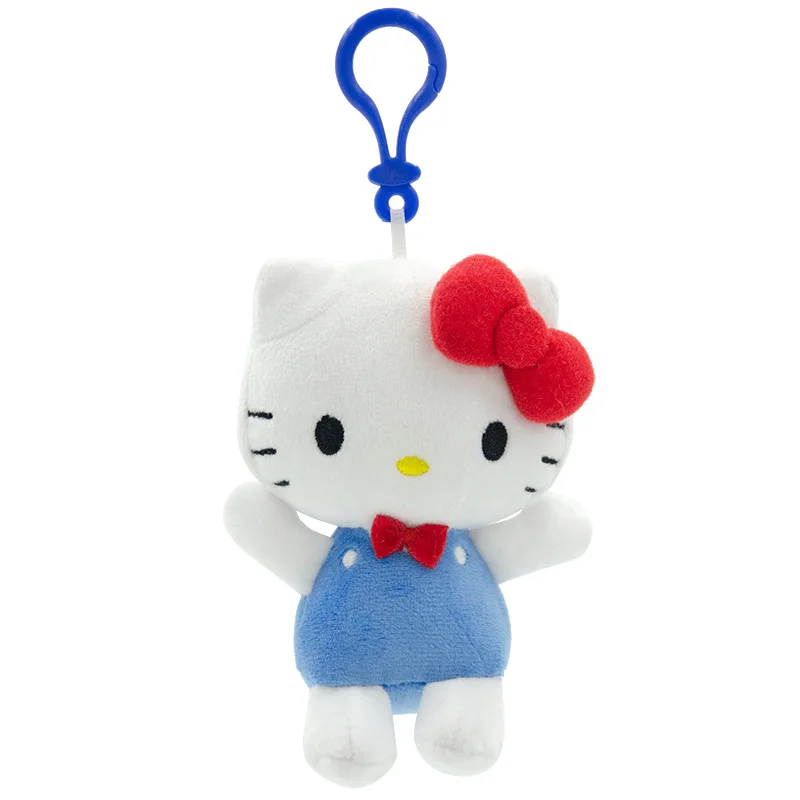 Cerca de 10cm kawaii sanrio olá kitty melodia kuromi abraço amor boneca brinquedo presentes de natal pingente bonito chaveiro de pelúcia saco pingente