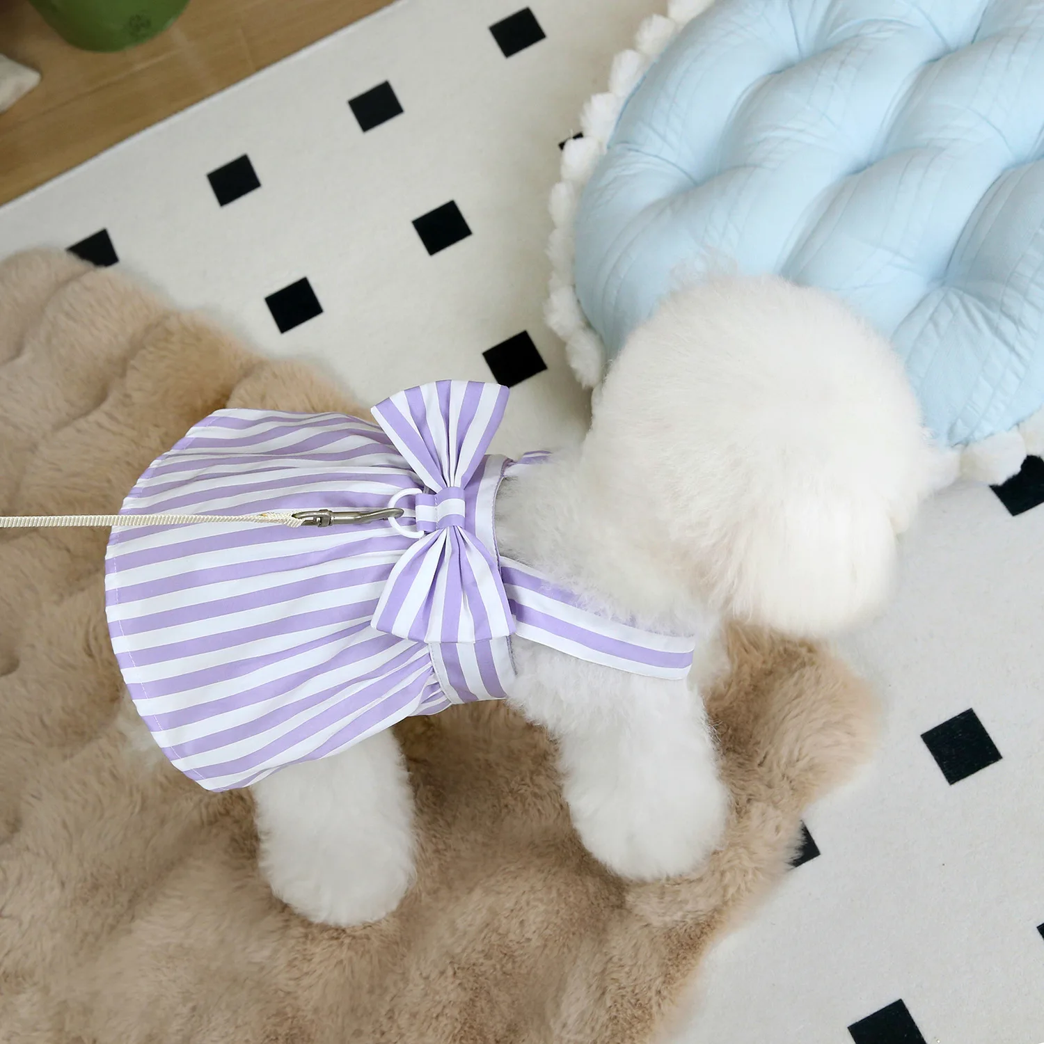 

New dog clothes princess dress pet clothes Teddy Pomeranian small dog pet clothing 25 Xiao Ai plaid skirt dog dresses