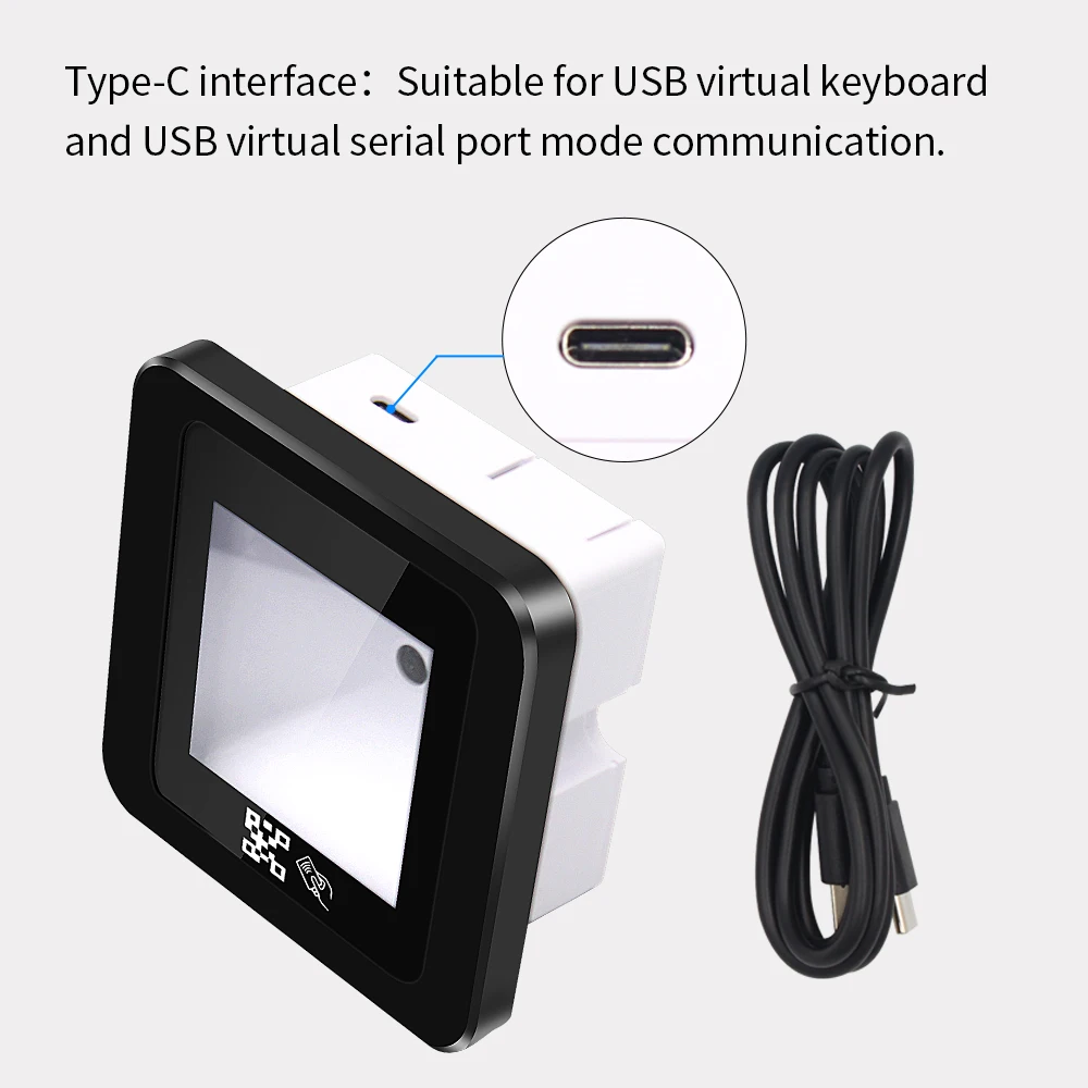 Imagem -06 - Leitor de Código de Barras Incorporado para Controle de Acesso 2d qr Rs232 Rs485 Ttl wg Interface Usb Instalação Fixa Fácil de Usar