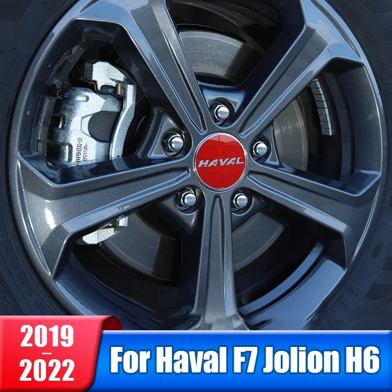 4 szt. Do Haval F7 F7X Jolion H6 2019 2020 2021 2022 4 szt. Nakładki na piasty kół samochodowych dekoracja pokrywa środka akcesoria do Logo Badg