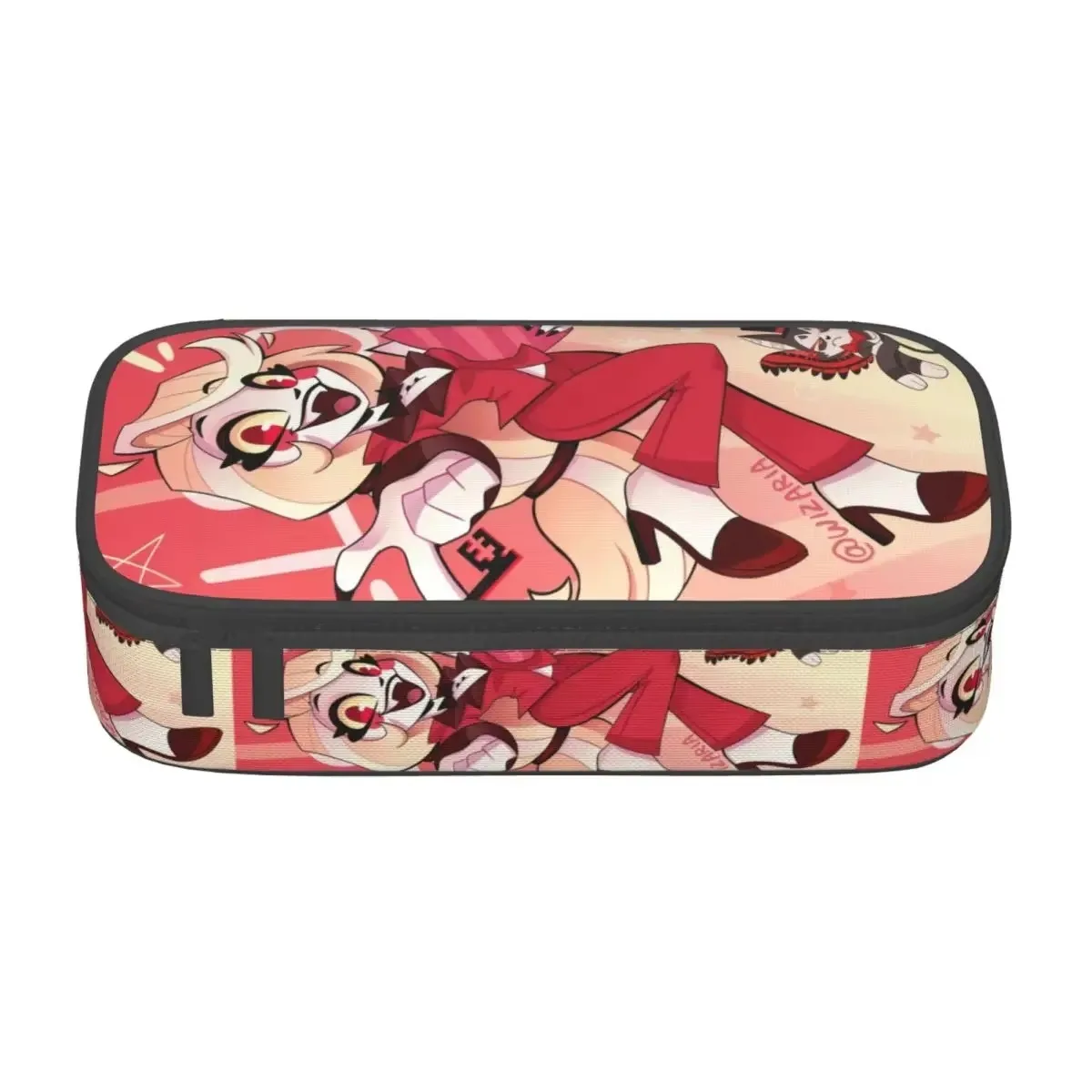 

Custom Comedy Hazbin Hotels Pencil Case for Boy Girl Large Storage Anime America Song And Dance Pen Box Bag Stationery